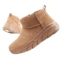 Skechers Dámske zimné členkové topánky zateplené kožené hnedé dámske
