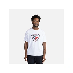 Pánske tričko ROSSIGNOL Westweg Shield Tee, biele Pánske tričko ROSSIGNOL Westweg Shield Tee, biele