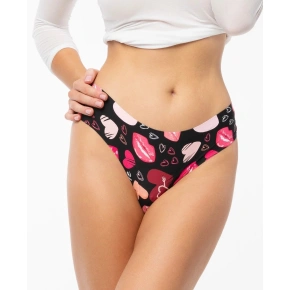 Dámske tangá Brazilian Kiss Me Brasil Black Mix - Julimex