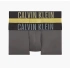 Boxerky 2 pack NB2599A 6HH sivá/kaki - Calvin Klein