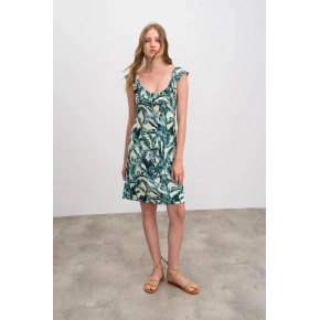 Dámske šaty 16454 Light beige / green - Vamp