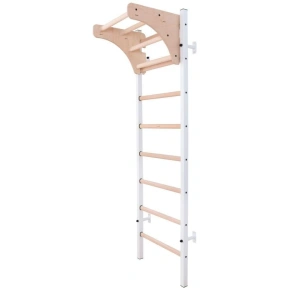 DREVENO-KOVOVÝ GYMNASTICKÝ REBRÍK NA 4 ÚCHOPY S DREVENOU TYČOU BENCHK 211W