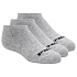 Skechers, 3 ks, unisex, bez froté, neviditeľné ponožky S114041-020, sivé, veľkosti 39–42