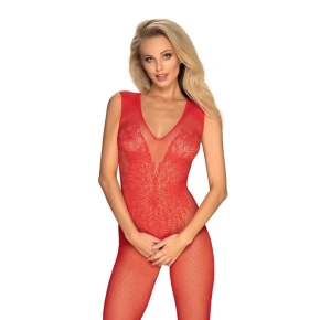 Horúce body N112 bodystocking red - Obsessive