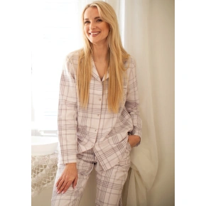Dámske pyžamo LNS 401 Svetlý béžový vzor - Key