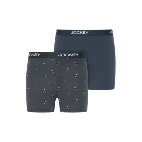 Pánske šortky 2Pack 305500 B90 tm. modrá s potlačou - Jockey