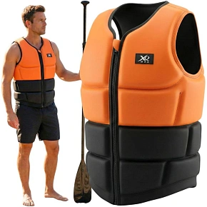 SUP XQMAX NEOPRÉNOVÁ PLAVECKÁ VESTA R.M ORANŽOVÁ/ČIERNA