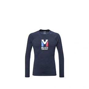 Pánske tričko MILLET Trilogy Wool Ts Ls M, tmavomodré