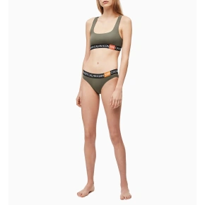 Športová podprsenka QF5577E-7GV khaki - Calvin Klein