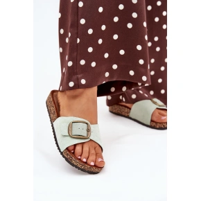 Dámske papuče WD299 Zelená s hnedou - Lavie