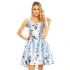 Dámske šaty bez rukávov s potlačou kvetín stredne dlhé modré - Modrá / L - shown