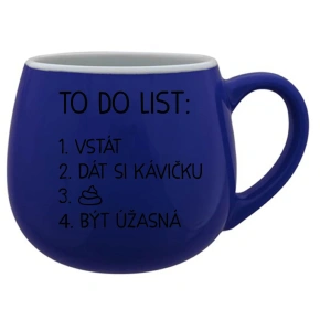 TO DO LIST: BE AMAZING - modrý keramický hrnček 300 ml