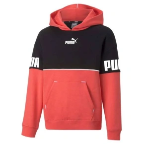 Detská mikina Jr 670205 35 čierna s koralovou - Puma