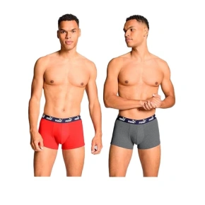 Puma Pánske boxerky 2-pack Červená šedá pohodlná bavlna