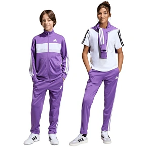 Adidas Seasonal Essentials Tiberio 3-Stripes detská tepláková súprava fialová KC2125