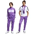 Adidas Seasonal Essentials Tiberio 3-Stripes detská tepláková súprava fialová KC2125
