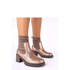 Topánky na podpätku M-789 zlaté - Solea