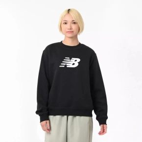 New Balance Sport Fleece Logo Crew Bk W WT43526BK