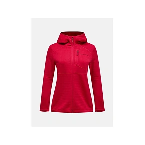 Mikina PEAK PERFORMANCE W Trail Polartec Zip Hood v bordovej farbe Mikina PEAK PERFORMANCE W Trail Polartec Zip Hood v bordovej farbe