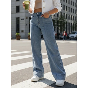 Dámske široké džínsy UY2871 modré - FashionStreet