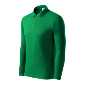 Pánske polo tričko Malfini Pique Polo LS M MLI-22116 trávovo zelené polo tričko