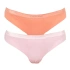 Tangá 2pcs QD3695E-CDJ oranžovoružový - Calvin Klein