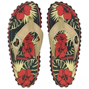 Šľapky Gumbies Islander Denim Hibiscus GU-FFISL109