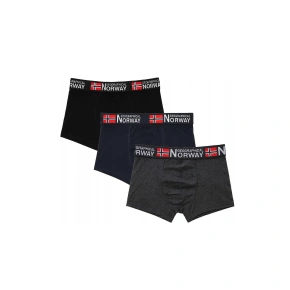Pánske boxerky 3PACK GN-05 Black/grey/dark blue - Geographical Norway