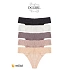 Dámske tangá 26706 A'2 Black and Beige - DC Girl