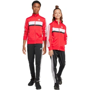 Detská tepláková súprava adidas Seasonal Essentials Tiberio 3-Stripes Tricot red/black JI6214