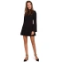 Dámske mini šaty s prestrihnutým lemom K021 black - Makover