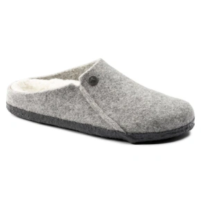 Birkenstock Zermatt Light Grey Wool Felt Insulated Slippers Regular Wide (1015092)
