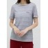 Dámske pyžamové tričko QS6890E 5FQ šedobiela - Calvin Klein