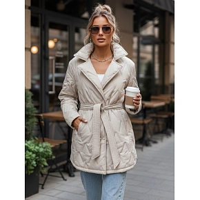 Dámska prechodná bunda TY5587 krémová - FashionStreet