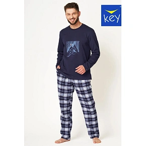 Pánske pyžamo MNS 412 B24 tmavomodré – Key