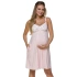 Dámska tehotenská nočná košeľa 3122 Light Pink with White - LupoLine