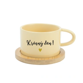 KRÁSNY DEŇ! - žltý pohár na makrónky 200 ml