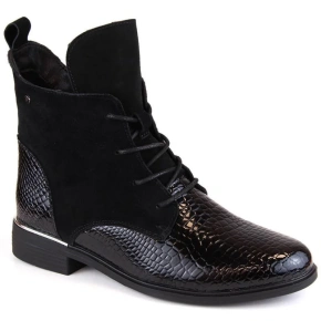 Filippo lakované zateplené čižmy W PAW476 black