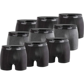 Pánske boxerky Puma 9-Pack Black Grey Comfortable Cotton