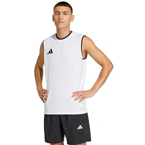 Pánske tričko adidas Entrada 26 Sleeveless Jersey white KB3928