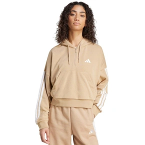 Dámska mikina Essentials French Terry Quarter Zip Hoodie beige JX7676