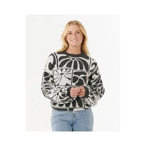Svetre RIP CURL AOTS-TY WILLIAMS JACQUARD CREW, čierny Svetre RIP CURL AOTS-TY WILLIAMS JACQUARD CREW, čierny