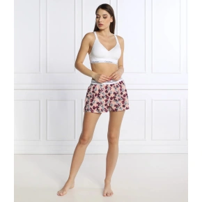 Dámske pyžamové kraťasy QS6080E 1F7 - marhuľová/kytičky - Calvin Klein Dámske pyžamové kraťasy QS6080E 1F7 - marhuľová/kytičky - Calvin Klein