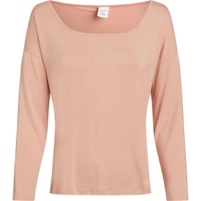 Dámsky pyžamový top L/S CURVE NECK 000QS7006E FSR make-up - Calvin Klein