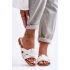 Dámske papuče / žabky W-112 / 183490 White with beige - Joia
