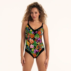 Jednodielne plavky Mabela 7735 black and yellow - RosaFaia