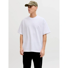 Tričko Jack&Jones JJEBARRON TEE SS O-NECK NOOS 12298906 WHITE