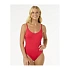 Jednodielne plavky RIP CURL Premium Surf Cheeky 1Pc, červené