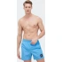 Pánske stredne dlhé plavecké šortky so šnúrkou KM0KM00819 CY0 svetlo modré - Calvin Klein