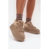 Dámska zateplená športová obuv na platforme SS274105 Beige - Big Star